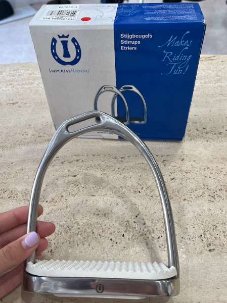 ESTRIBOS IMPERIAL RIDING 12CM PLATEADO